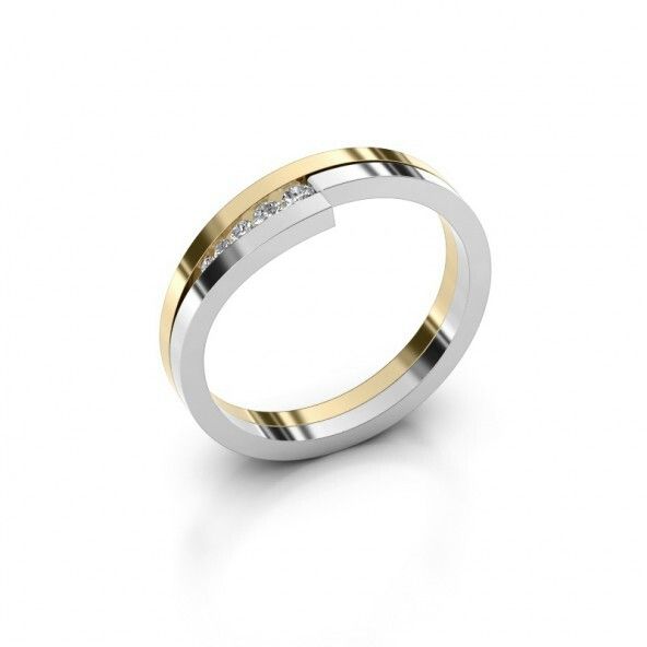 Two-Tone Diamond Accent Ring