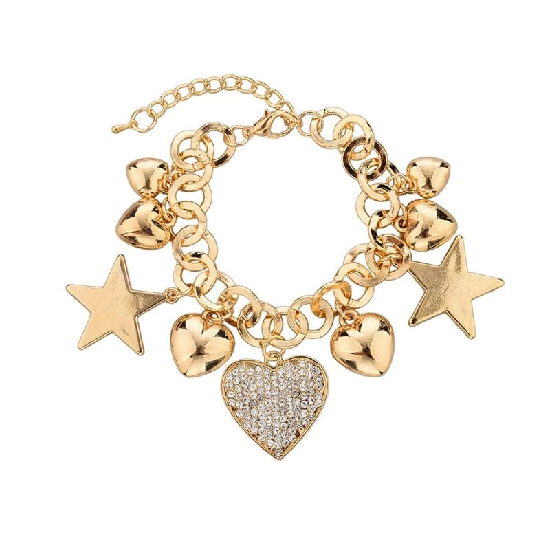 Galaxy Heart Statement Bracelet