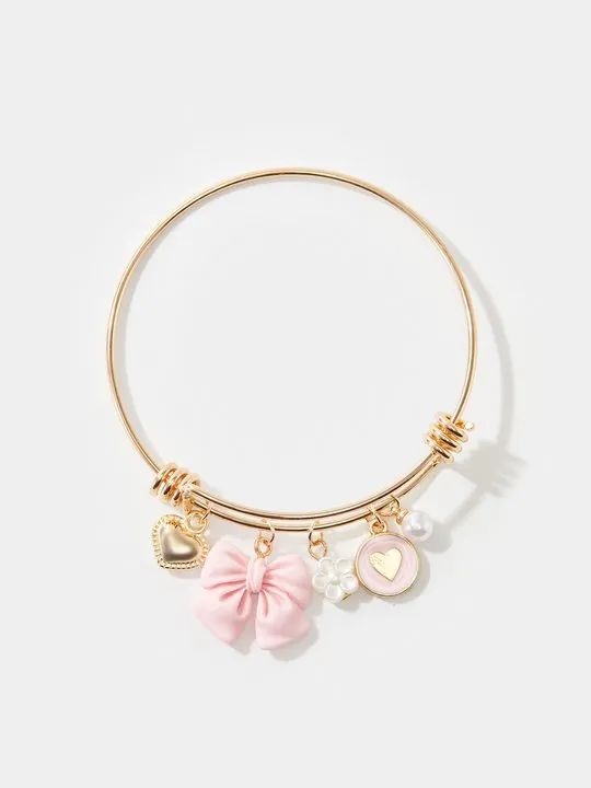 Bow & Pearl Pastel Charm Bracelet