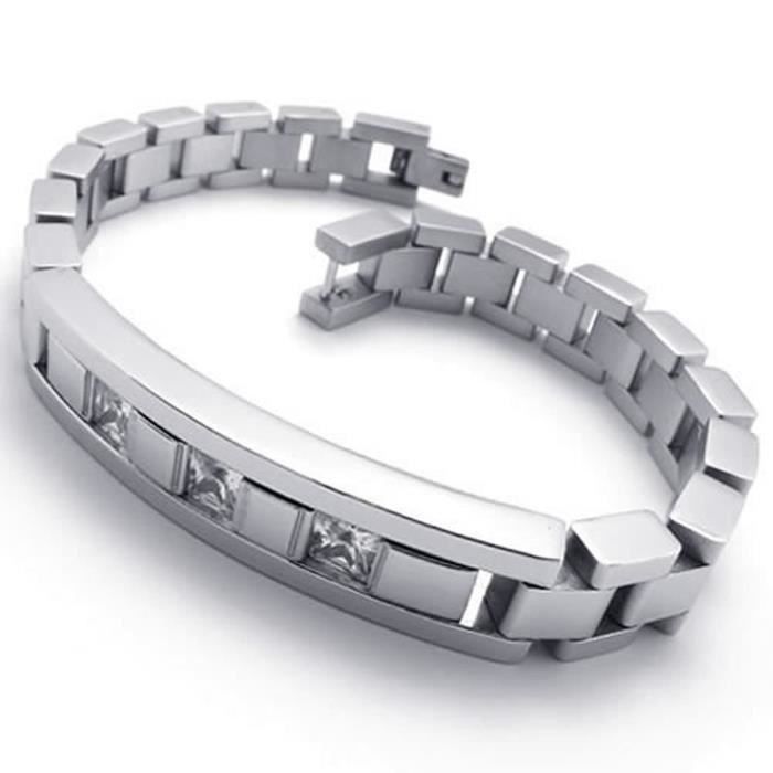 SilverBar Stone Bracelet