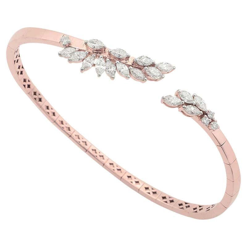Petite Vine Rose Gold Diamond Kada