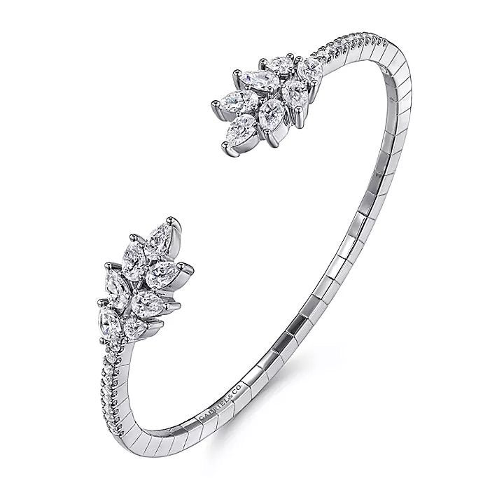 Platinum Blossom Open Diamond Kada