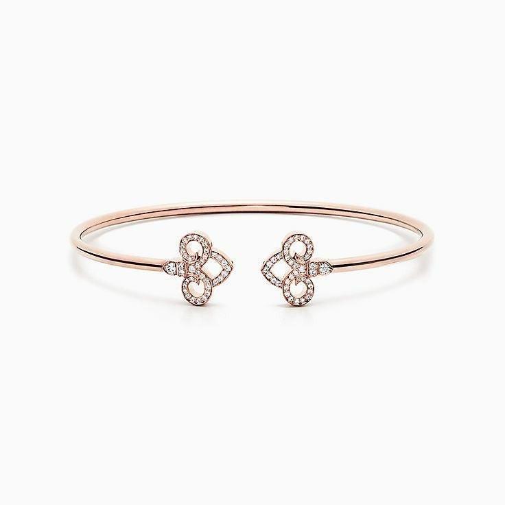 Rose Gold Clover Charm Kada